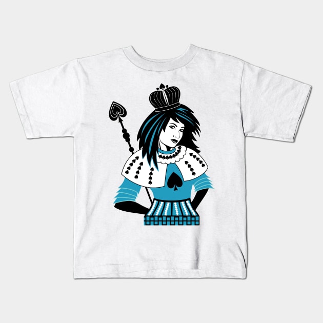 Lady of Spades Kids T-Shirt by SWON Design